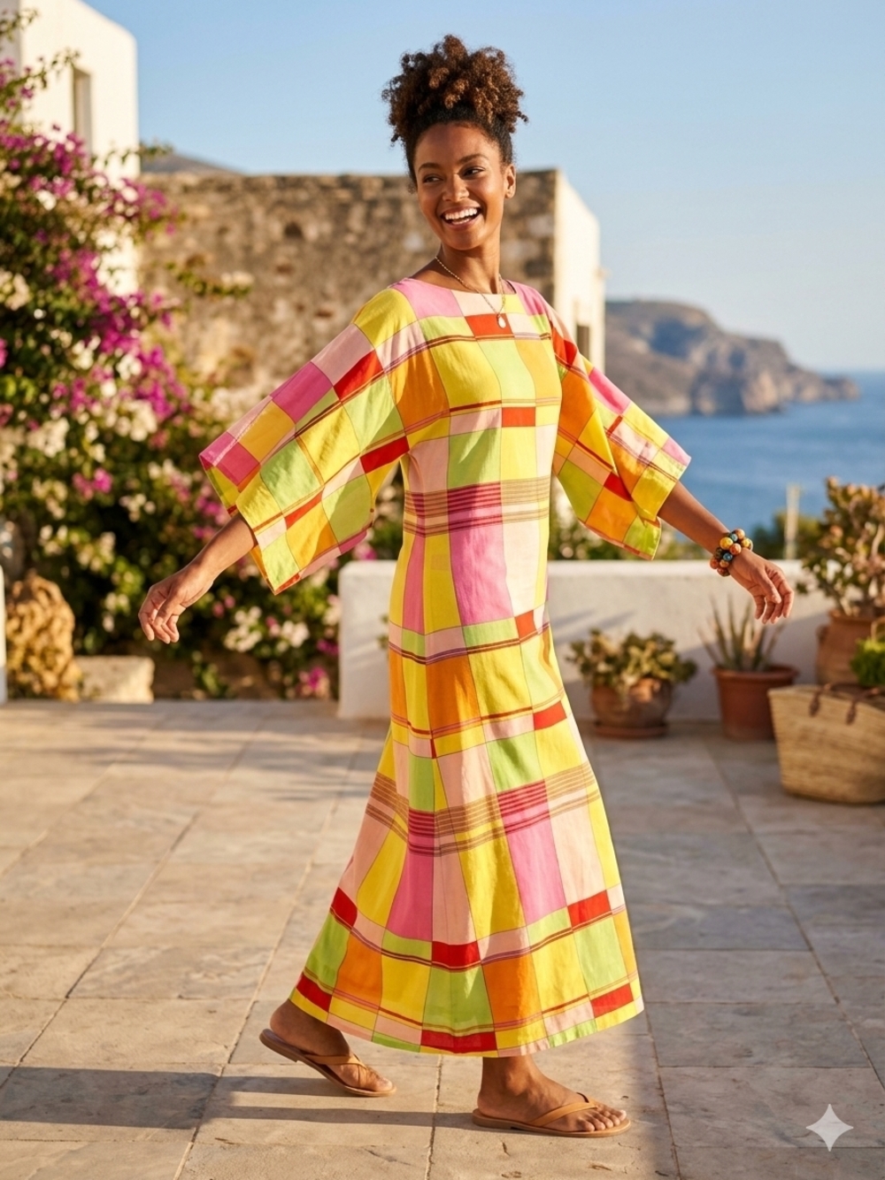 Frances Valentine Spinnaker Maxi Dress Medium Dopamine Chic Maximalist Designer